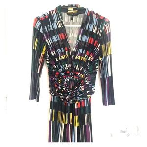 BCBG Maxazria Multi-color Wrap Dress